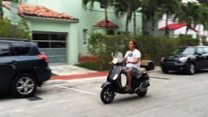 Arthur on a Vespa