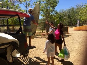 Offloading surfboards